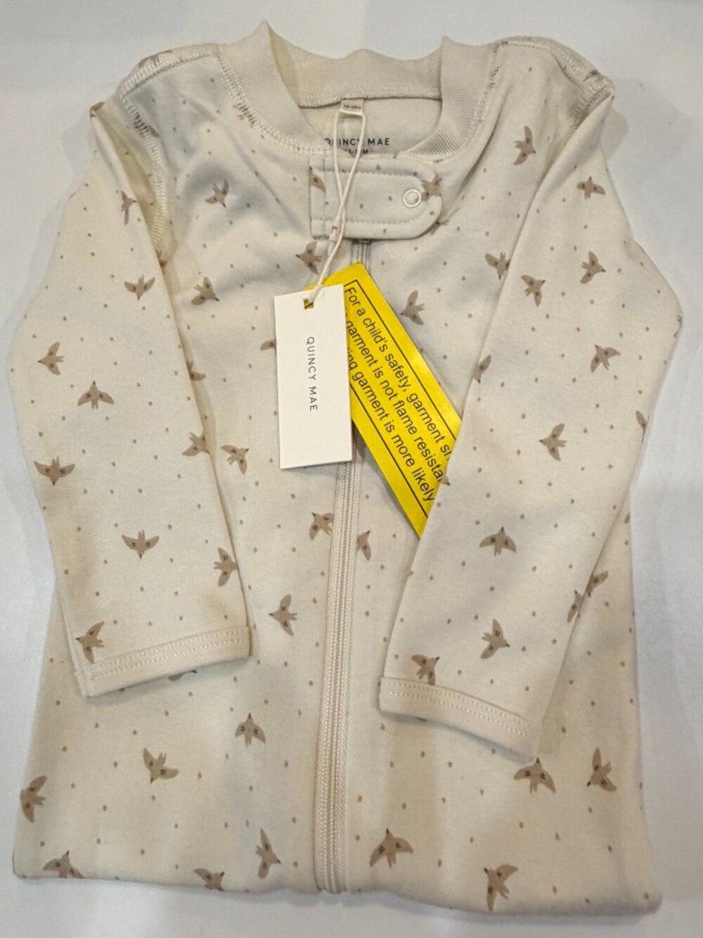 NWT Quincy Mae Footie Zip
